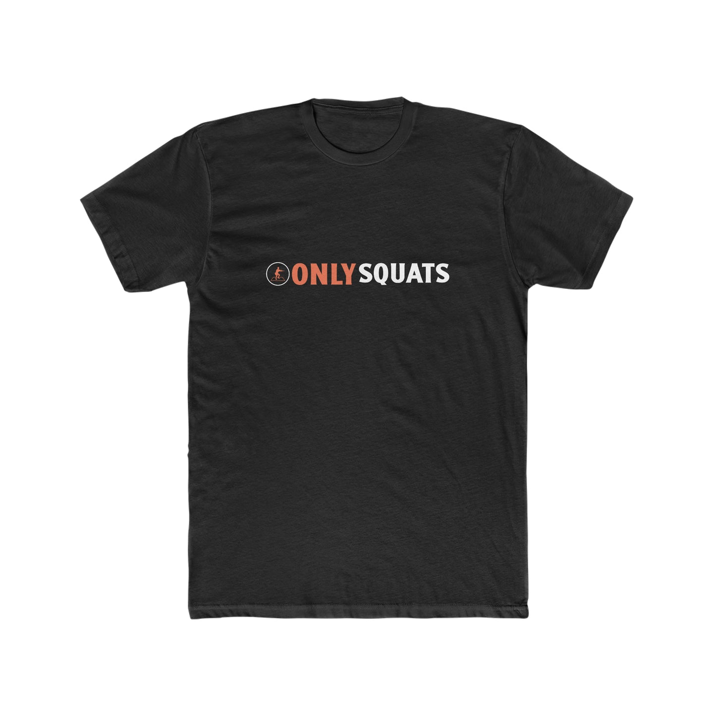 Strength Unleashed: Men's Cotton Crew Tee - Only Squats