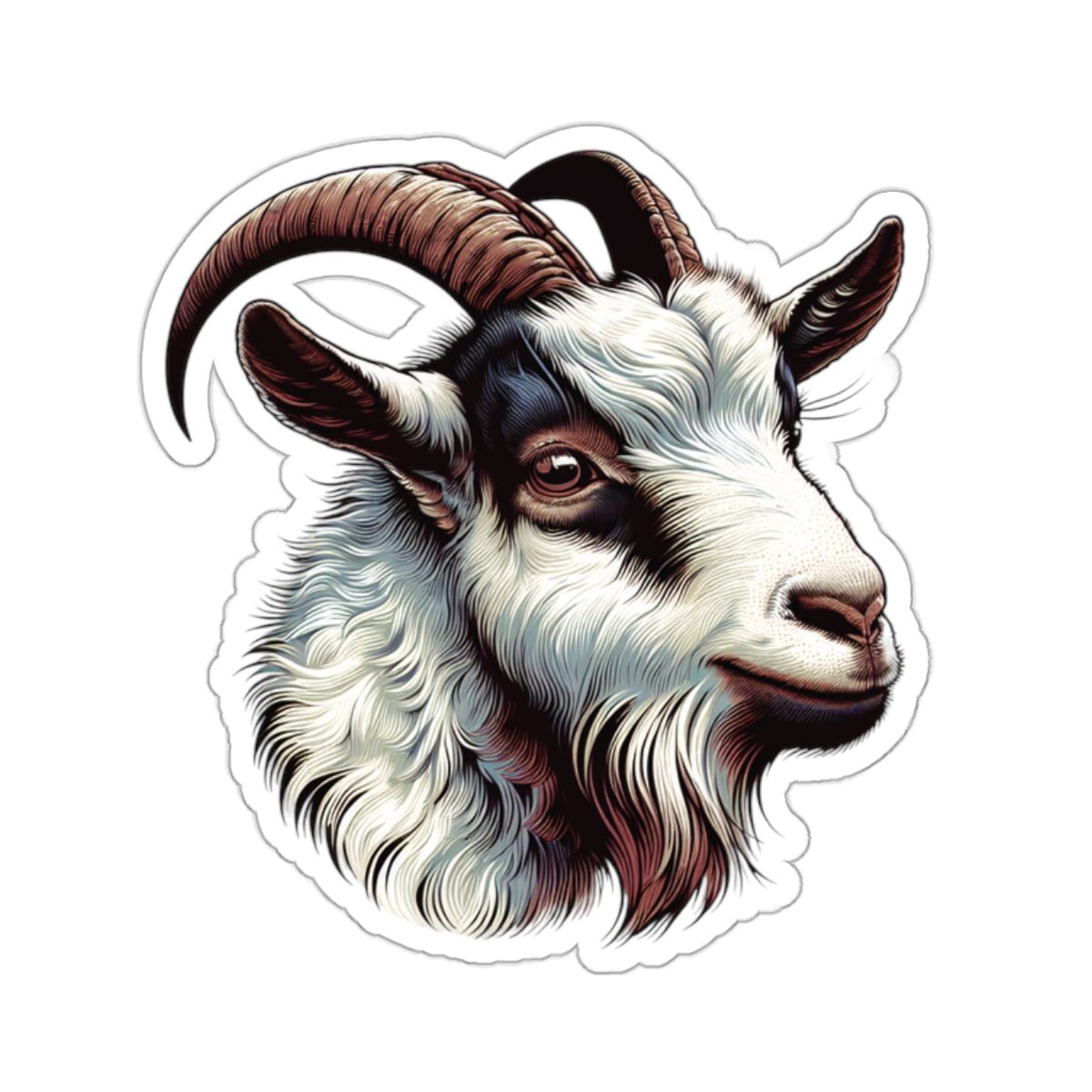 Goat Head - Kiss - Cut Stickers - MuscleFlow