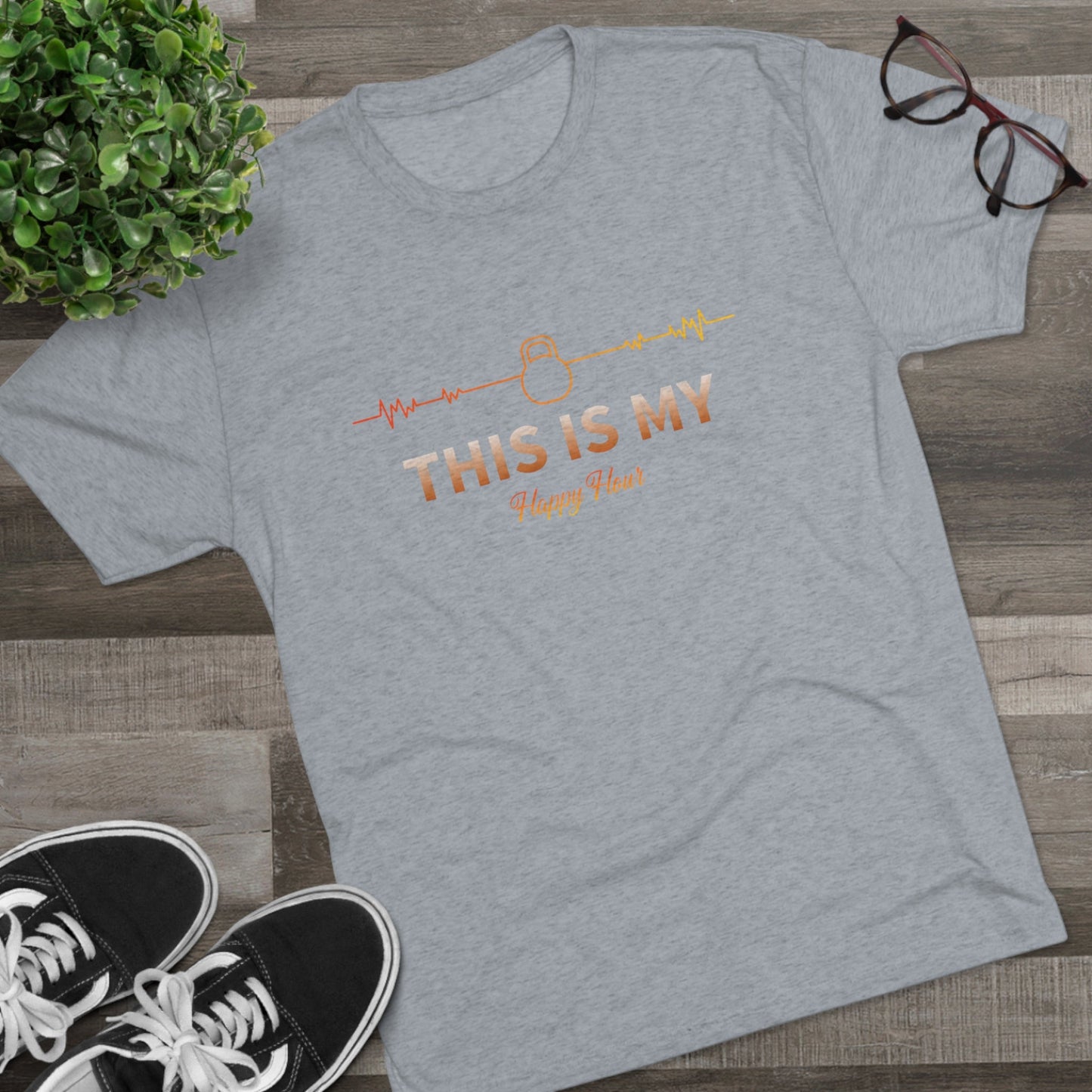 Happy Hour Vibes: Unisex Tri - Blend Crew Tee - MuscleFlow