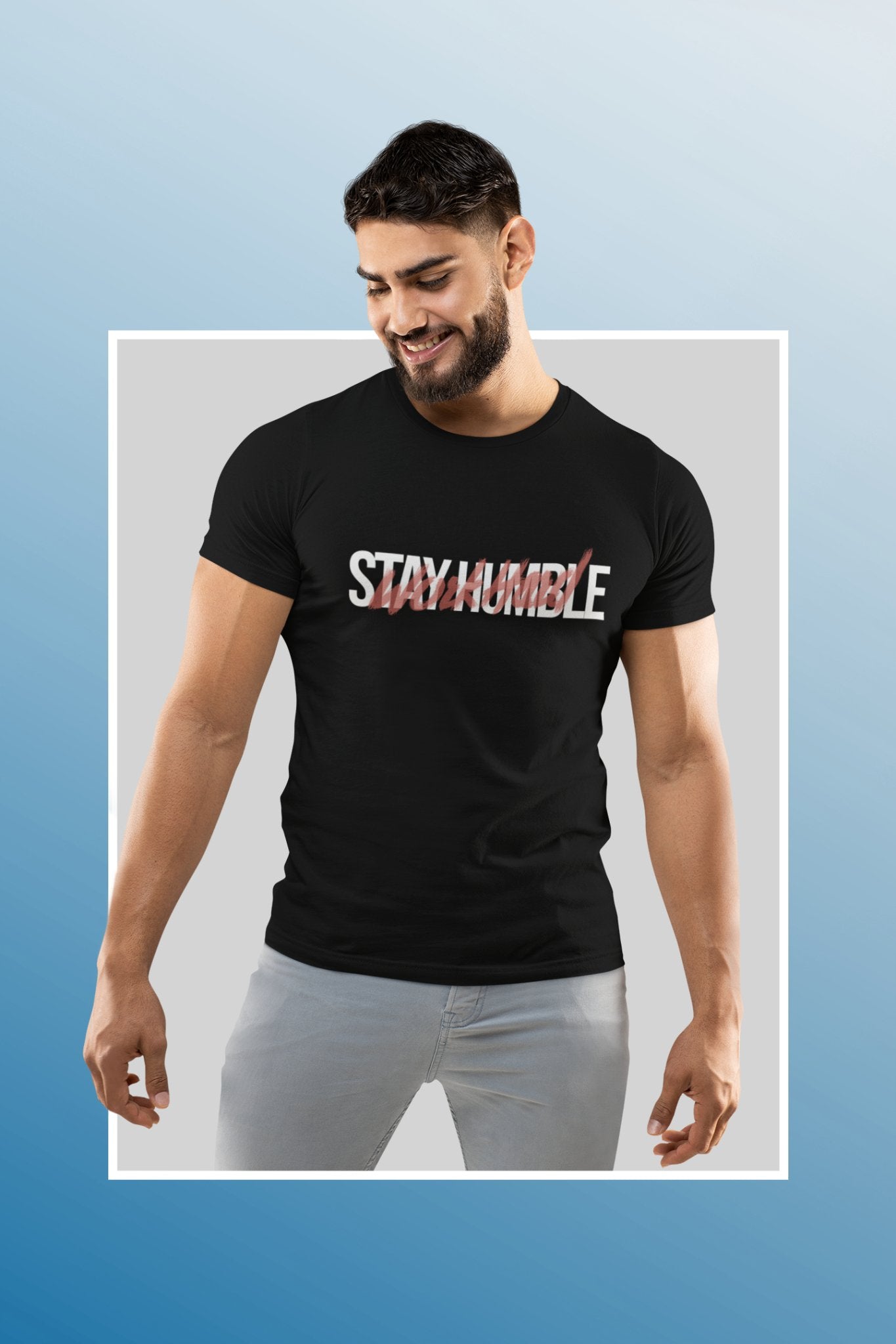 Men's/Unisex Stay Humble Moisture - Wicking Tee - MuscleFlow