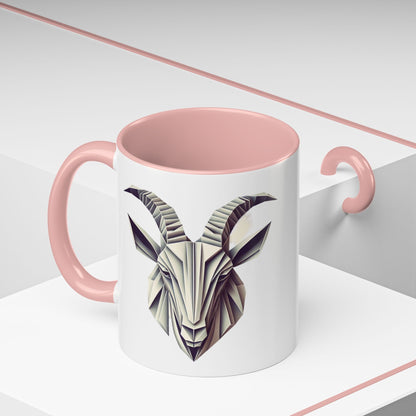 Origami goat - Accent Coffee Mug (11, 15oz) - MuscleFlow