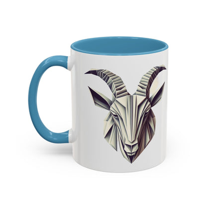 Origami goat - Accent Coffee Mug (11, 15oz) - MuscleFlow