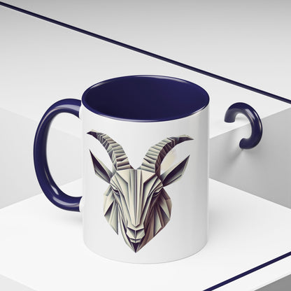 Origami goat - Accent Coffee Mug (11, 15oz) - MuscleFlow