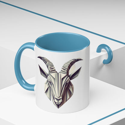 Origami goat - Accent Coffee Mug (11, 15oz) - MuscleFlow