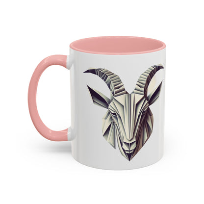 Origami goat - Accent Coffee Mug (11, 15oz) - MuscleFlow